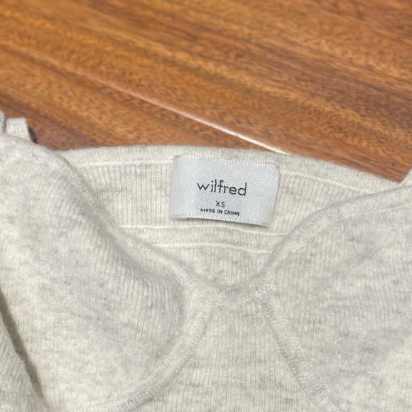 Aritzia Wilfred soft tank in heathered oatmeal - Picture 3 of 4